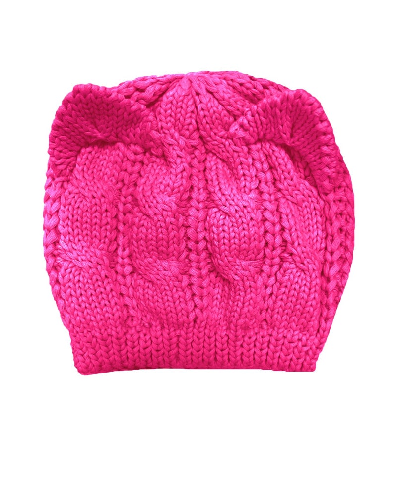 v28 Hand Made Fashion Women Boy Girl Crochet Knit Winter Cat Ear Caps Xmas Hats (Medium, Cat Ear Rose) - Image 2